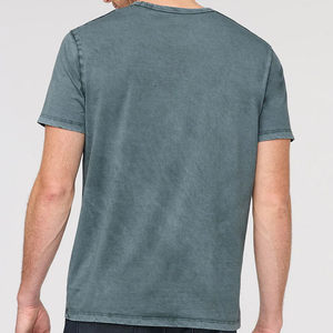 T-shirts pour hommes à manches courtes et col rond, motif Hip Hop - Respirant, 100% coton/polyester, impression numérique, effet délavé, durable, coupe classique - Product Image 3