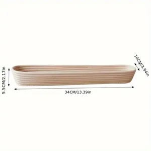 Handmade Baguette Rattan Banneton <b>Bread</b> Proofing <b>Basket</b> Natural Dough Rising <b>Basket</b> French <b>Bread</b> Baking Artisan Sourdough Tools - Product Image 1