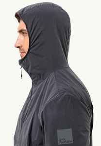 Veste coupe-vent à capuche pour homme, coupe classique, polyester, fermeture éclair, couleur unie, style décontracté, vêtements d'automne - Product Image 5