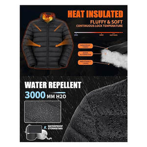 Mens Lightweight <b>Packable</b> Puffer <b>Jacket</b> Winter Insulated Puffy Coat Water Repellent Warm Quilted <b>Jacket</b> Casual Travel Outdoor - Product Image 3