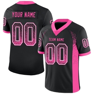 Wholesale Direct OMMIZ INDUSTRY Custom Black Pink-White Drift Fashion Football Jersey - Product Image 1