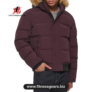 เสื้อแจ็คเก็ตบุขนสำหรับผู้ชาย JUST FITNESS GEARS รุ่นกันลม ผ้าโพลีเอสเตอร์หนา สีพื้น สวมใส่สบาย เหมาะสำหรับฤดูหนาว - Product Image 1