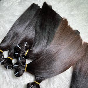 Cuticle Aligned Silky Weft Hair Super Double Drawn Raw Vietnamese Straight Hair Extensions Length 10 <b>12</b>" Grade 12A Available - Product Image 5