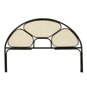 Cabecero negro de ratán natural, decoración de dormitorio, base inclinada para pared, cabezal de cama con precio competitivo - Product Image 2