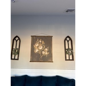 Handcrafted Mango Wood Botanical Wall <b>Tapestry</b> <b>Frame</b> - Wholesale Decor - Product Image 6