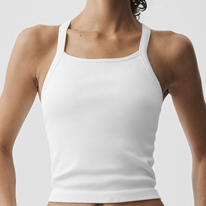 Camiseta Deportiva sin Mangas para Mujer, Color Sólido, Ropa Deportiva Activa - Product Image 1