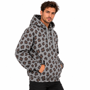 Vente en gros de sweats à capuche personnalisés pour hommes, imprimés léopard, en polaire, style streetwear - Product Image 3