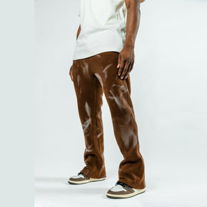 Pantalones de chándal para hombre 2026 personalizados con lavado ácido, de forro polar, estilo jogger, acampanados, de pierna ancha, ligeros, informales, estilo streetwear - Product Image 2