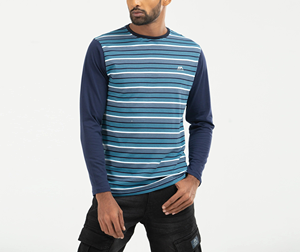 เสื้อยืดคอกลมแขนสั้นผ้าฝ้าย 100% ระบายอากาศได้ดี พิมพ์ลายกราฟิกตามสั่ง OEM/ODM โลโก้สีตัดกัน สำหรับผู้ชาย - Product Image 1