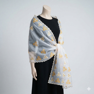 Wholesale AHE Women Long Chiffon Hijab <b>Shawl</b> Floral Rhinestone <b>Embroidered</b> Multicolor Soft Lightweight Breathable Summer Daily - Product Image 4