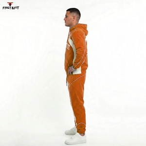 Ensemble de survêtement unisexe de haute qualité, imperméable, extensible dans quatre directions, respirant, personnalisé, uni, décontracté, avec capuche et pantalon de jogging - Product Image 6