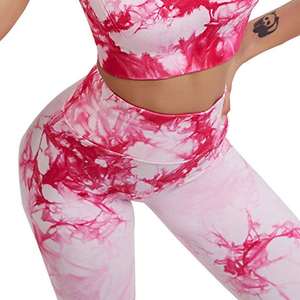 Ensemble de yoga deux pièces taille haute pour femme, legging et soutien-gorge de couleur unie avec motif écossais, taille élastique, ensemble 2 pièces Slim/Skinny - Product Image 5