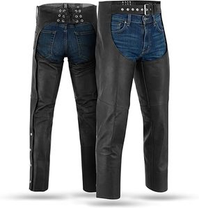 Leather <b>Chaps</b> for Men and Women Vintage Leather <b>Chaps</b> Black Customized logo Leather <b>Chaps</b> - Product Image 1