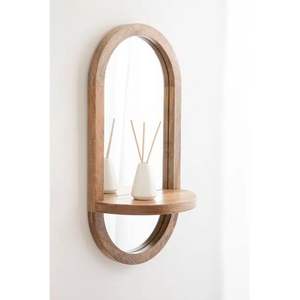 Cadre de miroir en bois artisanal durable et écologique, miroir mural artistique - Product Image 5