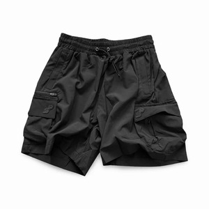 Pantalones Cargo para Hombre, Estilo Americano, Verano, a la Moda, Holgados, Casuales, Versátiles, Lisos, Cintura Media, Deportivos, Transpirables, de Secado Rápido, con Cordón, No Tejidos - Product Image 2