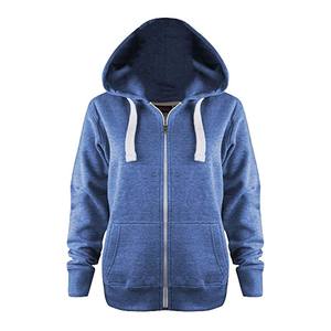 Vente en gros – Sweat à capuche zippé décontracté pour femme, doublé, haute qualité, logo personnalisé, 100 % coton, polaire d'hiver, écologique, prix raisonnable - Product Image 1