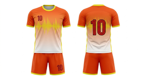 Maillot de football personnalisé pour homme, bleu, col en V, manches courtes, 100 % polyester, impression par sublimation, évacuation de l'humidité, coupe athlétique, tenue d'équipe - Product Image 6