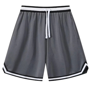 Pantalones Cortos Deportivos para Hombre 2026, Secos y Cómodos, 100% Poliéster, Malla Roja Brillante y Negra, Cintura Elástica, Cinta Tejida Sólida, Largo hasta la Rodilla - Product Image 6