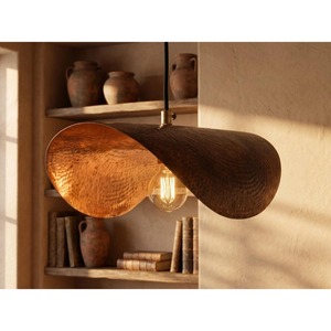 High End Quality <b>Rustic</b> Copper Arch Pendant <b>Light</b> <b>Fixture</b> Hand Hammered Metal Ceiling Lamp Lighting Decorations - Product Image 1