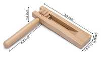 Wooden Castanet Hand Clapper Percussion Instrument Noise Maker for Music Teaching and Party Use