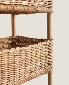 Boho Chic Natural Rattan <b>Shelving</b> Beautiful Seagrass <b>Box</b> Motif Bookcase Children Toy Organizer Lightweight Eco Friendly Rack - Product Image 6