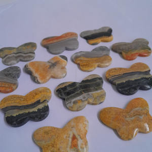 Wholesale High Quality Natural Indonesia Bumble <b>Bee</b> Butterfly Cabochon Gemstones HandiCrafts Healing Crystal 3 X 2,5 cm - Product Image 1