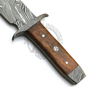 Nueva Edición Cuchillo de Caza para Exteriores de Acero de Damasco Forjado a Mano con Mango de Palisandro, Cuchillo de Supervivencia y Camping Extra Afilado - Product Image 6