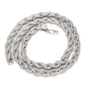 <b>Iced</b> <b>Out</b> Rope <b>Chain</b> Necklace 925 Sterling Silver Moissanite Diamond VVS Hip Hop <b>Chain</b> Luxury Jewelry Gift For Men Women - Product Image 1