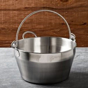 Seau à glace en acier inoxydable mat argenté avec poignée pivotante, idéal pour la restauration, les bars, les mariages et les fêtes - Product Image 2