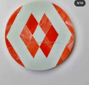 Posavasos Geométricos de Madera y Resina Marrón Tradicionales Hechos a Mano, de Lujo, Ecológicos, de 5 mm/6 mm, para Uso en el Hogar, Hoteles y Resorts - Product Image 3