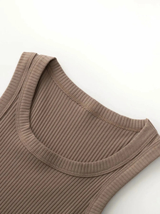 Chaleco de Punto para Mujer, Estilo Europeo y Americano, Hecho a Mano, Color Sólido, Cuello en V, Top Corto - Product Image 5