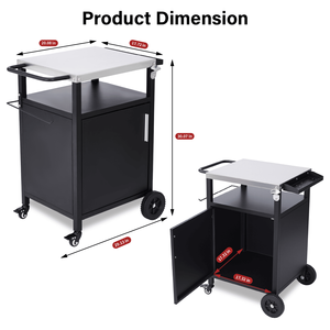 Carrello da Cucina in Acciaio Inossidabile con Ampio Spazio di Stoccaggio per Grigliate all'Aperto - Product Image 3