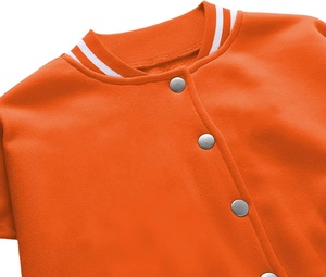 แจ็คเก็ตเบสบอลแบบครอปสำหรับผู้หญิง,เสื้อโค้ทแฟชั่นลำลองผ้ากำมะหยี่ฤดูใบไม้ร่วง - Product Image 3