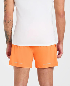 Pantalones Cortos Deportivos Ligeros para Hombre, Color Naranja, de Secado Rápido, Cintura Media, Ajuste Elástico, Cortos, de Poliéster Tejido, Color Sólido, Estilo Deportivo - Product Image 3