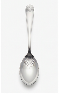 Classic Stainless Steel Serving Spoons <b>Mirror</b> Polish Fan-Shaped Design Long Handle Durable Wedding Flatware Set - Product Image 4