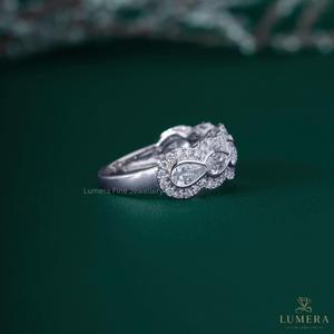 Elegant 2.06CT Multi-Stone Pear Shaped Diamond <b>Ring</b> Teardrop Bridal <b>Stacking</b> Band Solid Gold Fine Jewelry Manufacturer - Product Image 4