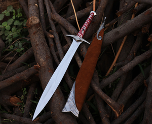 Épée Hobbit Sting réplique artisanale, inspirée du Seigneur des Anneaux, avec fourreau et support mural. - Product Image 1