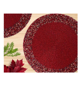 <b>Beaded</b> <b>Placemats</b> Set Home Decor <b>Placemats</b> Fashionable <b>Beaded</b> Table Coasters Lowest Price - Product Image 1