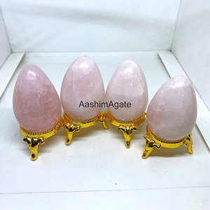 Huevo de Cristal de Cuarzo Rosa Natural al por Mayor, Huevo de Piedra Preciosa Pulida para Sanación, Reiki, Meditación, Decoración del Hogar, Fabricante OEM - Product Image 1