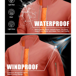 <b>Jacket</b> For Men Men's <b>Jackets</b> High Professional <b>Winter</b> Relaxed Fit Breathable <b>Long</b> Sleeves Elastic Cuffs Bomber <b>jacket</b> For Men's - Product Image 6