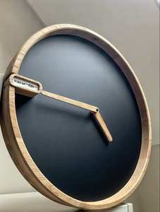 นาฬิกาแขวนผนังไม้สไตล์อาร์ตเดโคโบราณ ขนาดใหญ่ ทรงกลม แบบควอตซ์ เงียบ สำหรับห้องนั่งเล่น งานแต่งงาน - Product Image 6