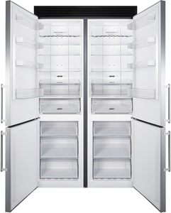 Ensemble réfrigérateur-congélateur à congélateur bas de 48 pouces de large ; 23,4 pi³ ; Grille incluse ; Étagères en verre réglables ; Fonctionnement sans givre - Product Image 2