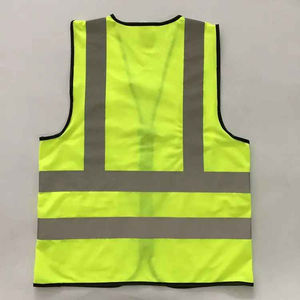 Dernière Gilette de sécurité blanche personnalisée avec logo et poches pour le travail et la construction – Vestes de sécurité personnalisées avec poches - Product Image 2