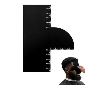 Tarjeta de mejora de corte para barberos con indicadores de medición, herramienta reutilizable para dar forma a la línea del cabello, herramienta para delinear bordes con spray de color para barbería - Product Image 1