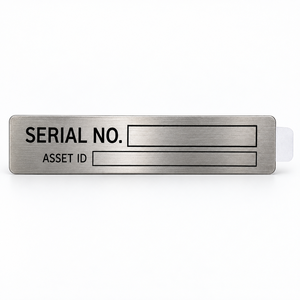 Placa de Identificación de Metal Personalizada para Equipos Industriales con Número de Serie del Modelo del Fabricante - Product Image 1
