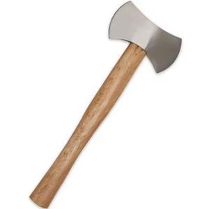 Handmade Hammer <b>Axe</b> Flat Backed High Stainless Steel Blade Ash Wood <b>Handle</b> 18 Inch Overall Length Leather Wrap Survival Use - Product Image 2