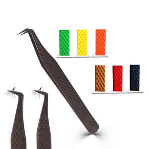 Pinzas para Pestañas de Alta Gama en Color Azul Plasma con Peso Equilibrado y Tecnología de Punta de Fibra para Aislamiento de Pestañas con OEM - Product Image 5