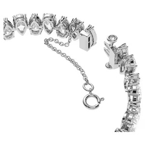 New Customized Mix Shape Lab Grown Diamond Bracelet Bezel Setting 18K White Gold Diamond Bracelet for Both Women - Product Image 2