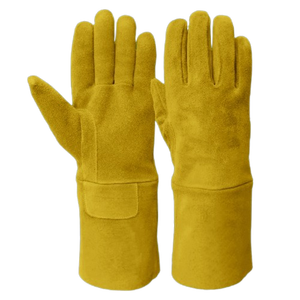 Gants de travail en cuir de vachette pleine fleur haute performance, résistants, protection des mains pour la sécurité industrielle, antistatiques, antivibrations - Product Image 3