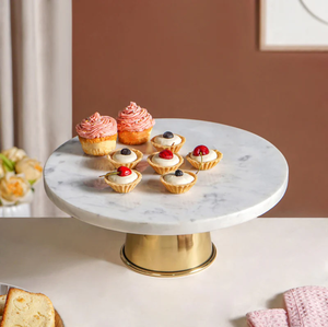 Luxurious Marble <b>Cupcake</b> <b>Stand</b> 3 Pieces Marble Cake Fruits <b>Stand</b> Customized Packing Factory Supply Newly Marble Cake <b>Stand</b> - Product Image 3
